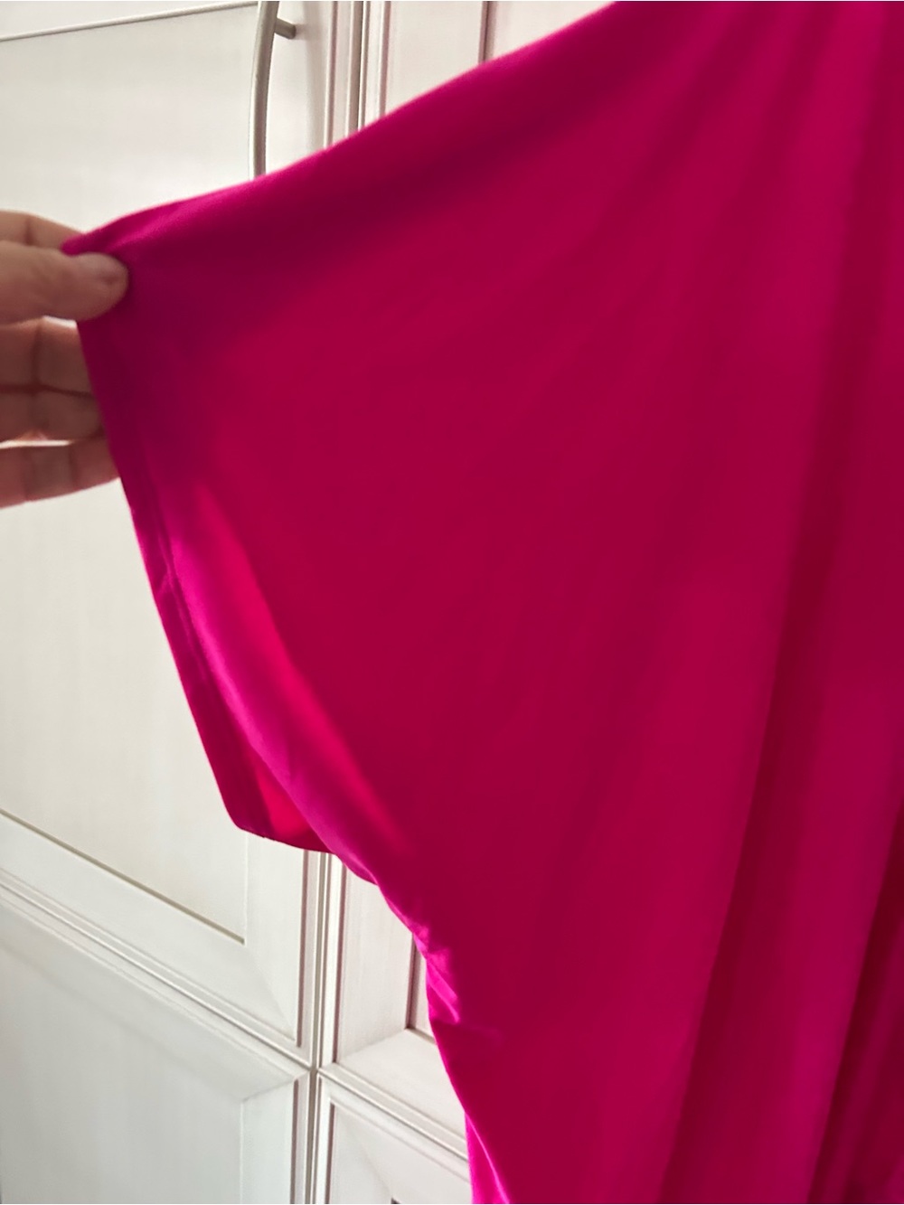 Bright Pink Ruffle Hem Kimono - Picture 3 of 5